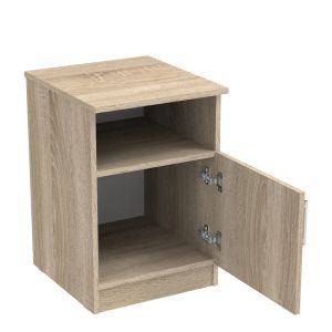 Melamine bedside table Galdi in sonoma color 40x45x60cm