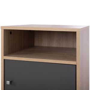 Нощно шкафче от меламин Malory Hm2205,04 цвят сонома/сив 40x40x50