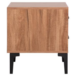Harry series bedside table, natural wood-black color 55x43x48hcm Hm2487.01