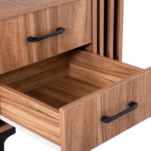 Harry series bedside table, natural wood-black color 55x43x48hcm Hm2487.01