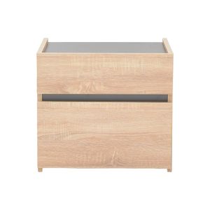 Comcie nightstand in natural with gray color 50x42x45.5cm
