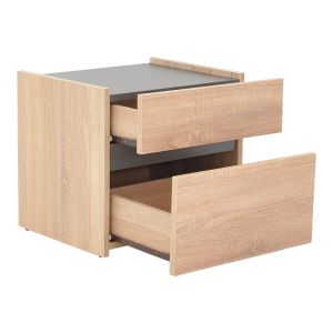 Comcie nightstand in natural with gray color 50x42x45.5cm