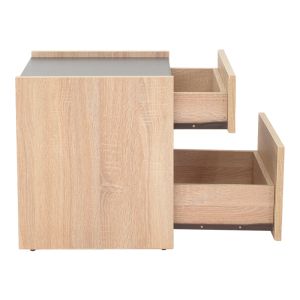 Comcie nightstand in natural with gray color 50x42x45.5cm