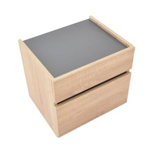 Comcie nightstand in natural with gray color 50x42x45.5cm