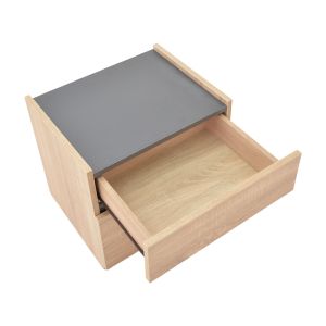 Comcie nightstand in natural with gray color 50x42x45.5cm