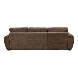 Vivad reversible sofa bed in dark brown fabric 275x164x91cm