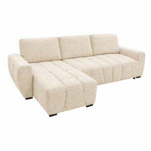Vivad reversible sofa bed with beige fabric 275x164x91cm