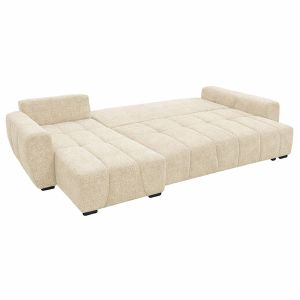 Vivad reversible sofa bed with beige fabric 275x164x91cm