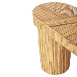 Овална конзолна маса Gatsby, натурален ратан 110x45x74,5hcм Hm9871