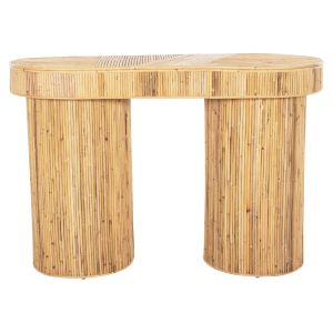 Овална конзолна маса Gatsby, натурален ратан 110x45x74,5hcм Hm9871