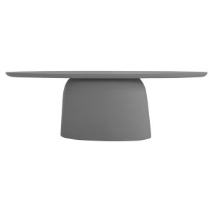 Oval dining table Breccan Hm6577.01 gray fiber cement 240x100x75cm.