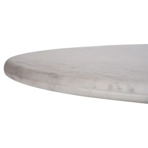 Oval dining table Purger Hm9715 solid mango wood with white marble top 180x90x76hcm