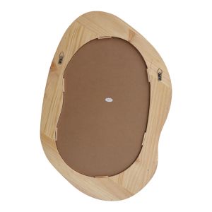 Oval mirror Enola made of MDF in a natural shade 54x2.5x80cm