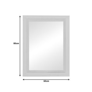Mirror Joliene natural-antique white color MDF 60x80x2.1cm
