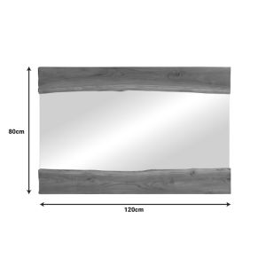 Riverine teak mirror in natural shade 120x80x4cm