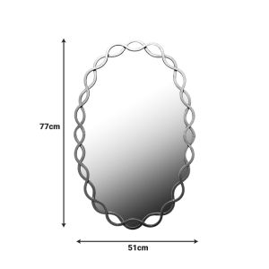Mirror Untento wood in golden color 51x3x77cm