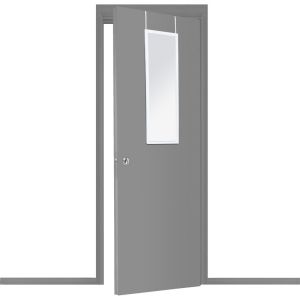 Door mirror with polyresin frame white 34x1.7x94cm