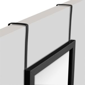 Door mirror with polyresin frame black 34x1.7x94cm