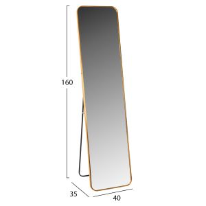 Огледало за под Boely Hm9577,30 с алуминиева златна рамка 40x35x160hcm
