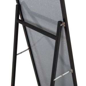 Огледало за под Joely Lorens Hm9578,01 с черна алуминиева рамка н 40x31x160hcm