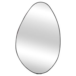 Wall mirror Hm4488.01 MDF frame in black marble color 50x80hcm.