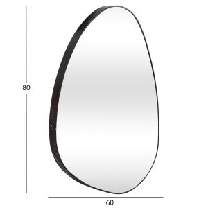 Wall mirror Irregu Hm4487.01 MDF frame in black marble color 60x80hcm.