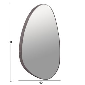 Wall mirror Irregu Hm4487.02 MDF frame in gray marble color 60x80hcm.