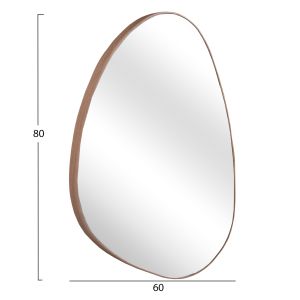 Wall mirror Irregu Hm4487.03 MDF frame in natural wood color 60x80hcm.