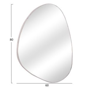 Wall mirror Irregu Hm4487.05 MDF frame in white marble color 60x80hcm.