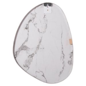 Wall mirror Irregu Hm4487.05 MDF frame in white marble color 60x80hcm.