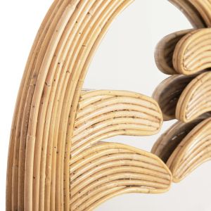 Wall mirror natural rattan frame 60x4.5x100hcm Hm4367