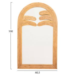 Wall mirror natural rattan frame 60x4.5x100hcm Hm4367