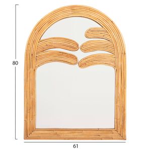 Wall mirror natural rattan frame 61x5x80hcm Hm4366