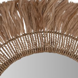 Round mirror in natural color Hm7736