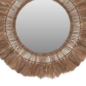 Round mirror in natural color Hm7736