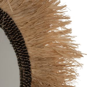 Round mirror in natural black Hm7746