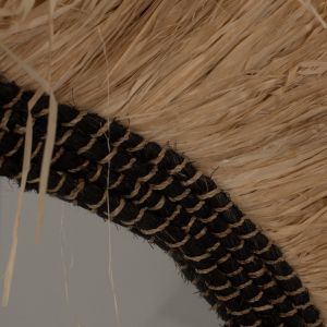Round mirror in natural black Hm7746