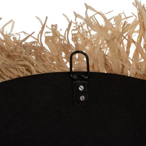 Round mirror in natural black Hm7746