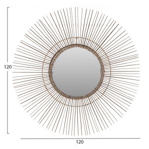Round mirror in natural color, hm7732