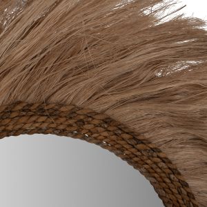 Round mirror in natural color Hm7729
