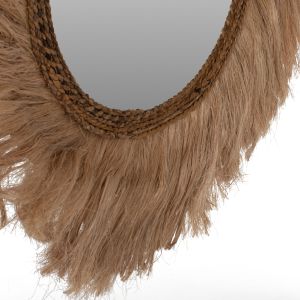 Round mirror in natural color Hm7729
