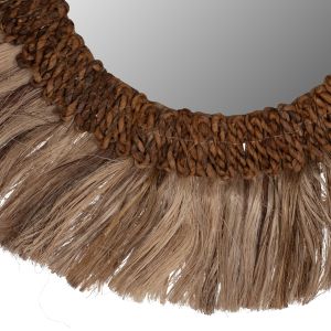 Round mirror in natural color Hm7731