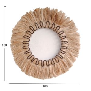 Round mirror, natural-black color Hm7749