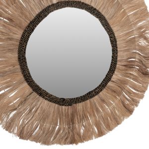 Round mirror, natural-black color Hm7748