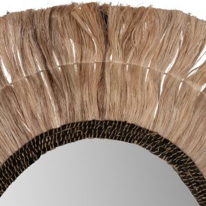 Round mirror, natural-black color Hm7748