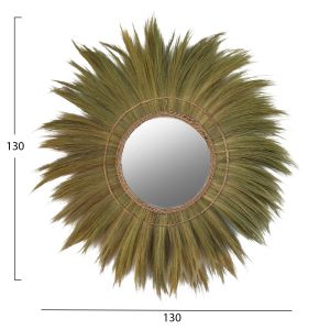 Round mirror made of banana peel Hm7734
