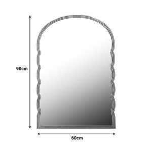 Mirror megike wood in golden color 60x2x90cm