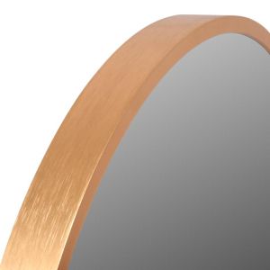 Rectangular aluminum mirror in gold color 40x3x100cm