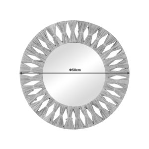 Zanlein sisal mirror in natural shade D50x8cm