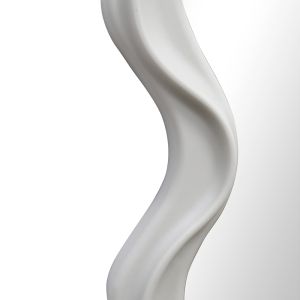 Liquid polypropylene mirror in white shade 26x2.7x39cm